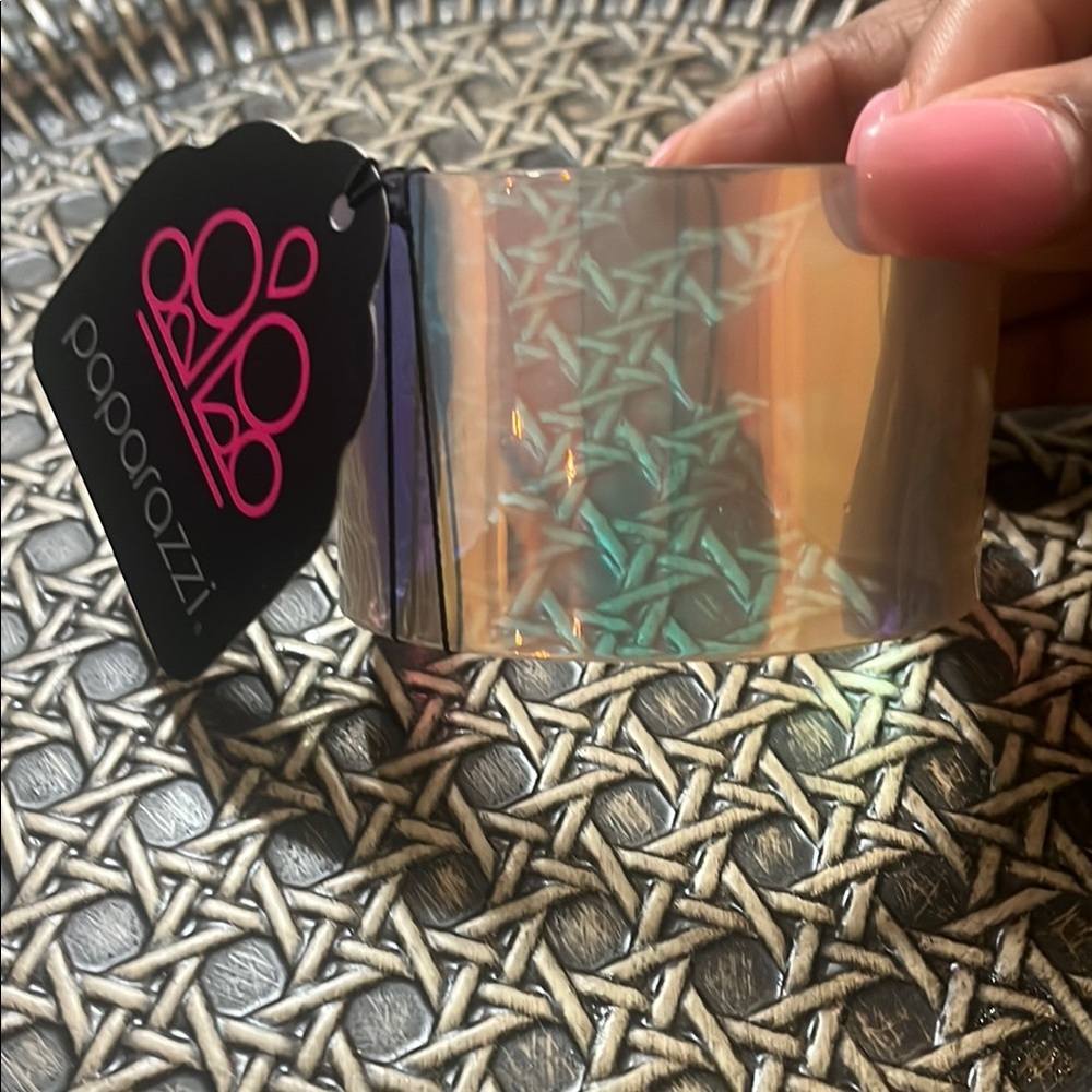 2 for $10 Paparazzi Holographic Aura Multicolor Reflective Cuff Bracelet